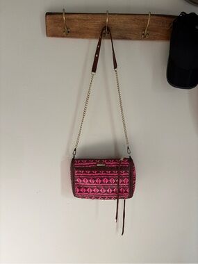 Rebecca Minkhoff Pink Patterned Crossbody Shoulder Bag